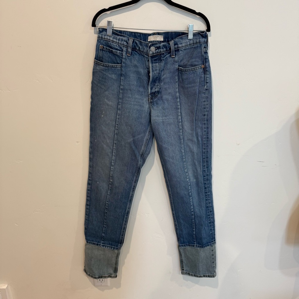 Levi’s Altered Straight Blue Jeans Cuffed Hem Women’s 30 Classic Cotton Denim